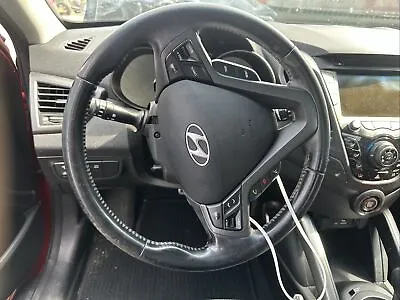 🟢 13 14 15 16 Hyundai Veloster Steering Wheel Black Leather Oem R-spec • $71