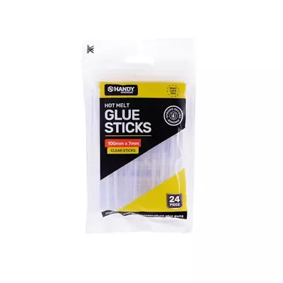 HANDY HARDWARE Hot Melt Glue Sticks 100x7mm Clear 24Pcs 279517 • $7.62