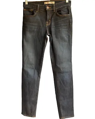 J Brand Enchanted Skinny Jeans Sz 26 Dark Wash Mid Rise Tapered Leg 8110212 • $13.32
