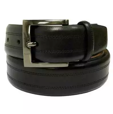 NIB Men's Kirkland Signature Italian Full-Grain Leather Belt Black Select Size • $14.39