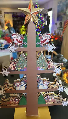 Disney  Christmas Mickey & Friends Tis The Season Light Up Wood Tree Figure • $28