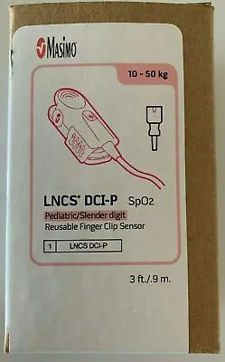 Masimo 1864 LNCS DCIP Pediatric SpO2 Reusable Finger Clip Sensor 3ft Cable NEW • $95