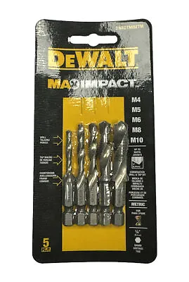 DeWalt Combination Drill & Tap Metric 5 Piece Set. Includes M4 M5 M6 M8 M10 • $24