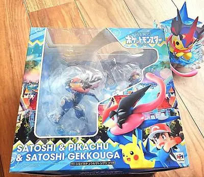 MegaHouse G.E.M. Series Pokemon Satoshi Ash Pikachu Greninja Gekkouga Figure JP • $69.07