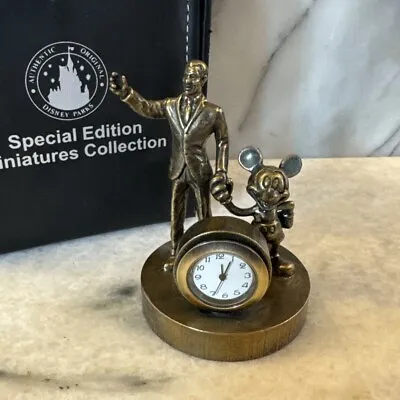 Walt Disney Mickey Mouse Clock Bronze Cold Cast Partners Statue Small • $159.99