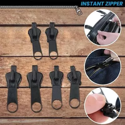 6PCS Instant Zippers Fix Repair Kit Zip Slider Pulls Pullers Replacement Sewing • $3.59