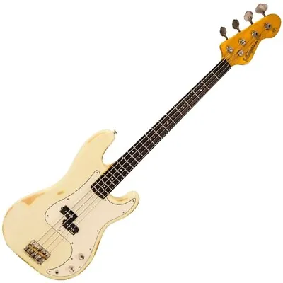 £349 • Buy Vintage V4 ICON Bass ~ Distressed Vintage White ~ V4MRVW ~P STYLE