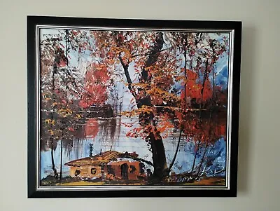 Listed Artist Morris Katz Oil Painting Framed 26 X 22 • $140