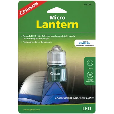 Coghlan's Micro Lantern Water Resistant Mini Tent LED Light Keychain Lamp W/Clip • $15.25