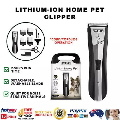 Wahl Cordless Pet Clippers Rechargeable Dog Grooming Hair Clipper Trimmer Kit • $122.35