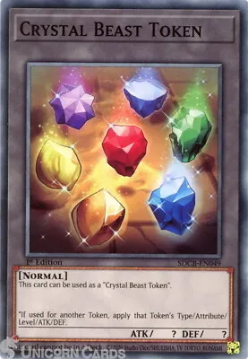 SDCB-EN049 Crystal Beast Token :: Common 1st Edition Mint YuGiOh Card • £0.99