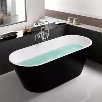 67  Acrylic Freestanding Bathtub Oval Soaking Tubs Contemporary Summer Bathing • $819