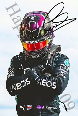 Lewis Hamilton 7X World Champion Awesome Beautiful 7X5 Signed F1 Photo. • £5.99