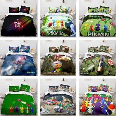 Cosplay PIKMIN 3D Duvet Cover Bedding Set Pillowcase Quilt Single Double Size • $96.75