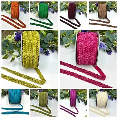 15mm Scrolled Gimp Braid Trim Upholstery Costume Dress Lampshade Bag PER METRE • £2.95