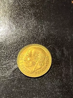 1945 2 1/2 Mexican Peso . Some Bag Marks . Gold Still Weighs The Same Nice Coin  • $137