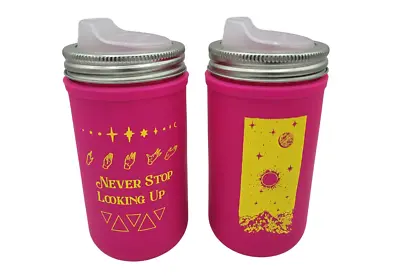 12oz Ball Mason Jar Silicone Koozie Temperature Stable Cuppow Drinking Lid Set • $20