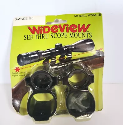 WIDEVIEW See Thru Scope Mounts Savage 110 Model WSM-1B New Old Stock • $9