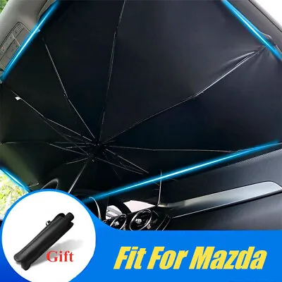 For Mazda Car Large Windshield Sun Umbrella Shade Foldable UV Sunscreen Visor • $20.49