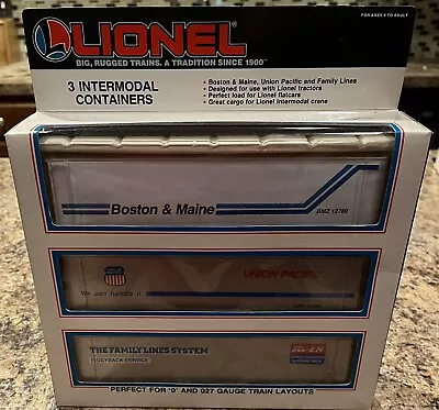 Lionel 6-12784 3 Intermodal Containers For Double Maxi Stack & Ttux Spine Cars! • $30