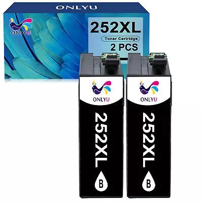 2Pack 252XL Ink Cartridges For Epson 252 WF-7110 WF-7610 WF-7620 WF-7210 Printer • $11.98