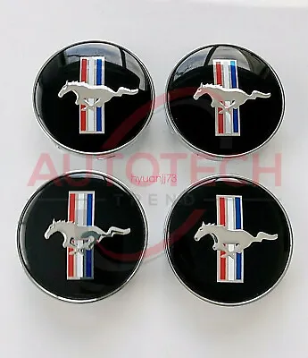 SET OF 4 60mm Wheel Rim Center Hub Cap For Ford Mustang Running Horse Logo • $17.47