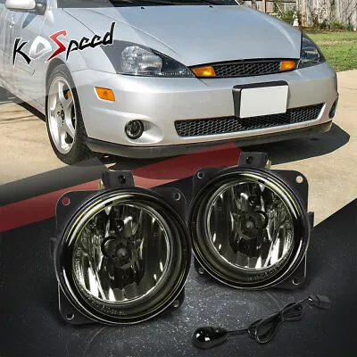 Smoked Lens Fog Lights W/Switch For 02-06 Ford Escape Focus Mustang/Lincoln LS • $55.99