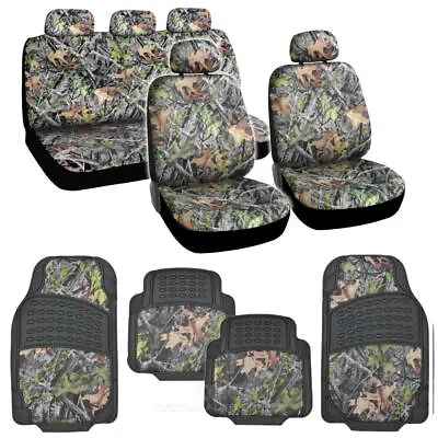 13PC Car Truck Seat Cover Matching Hunting Camo Bucket Seats+HD Floor Mats⭐⭐⭐⭐⭐ • $64.99