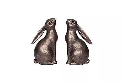 P Decorative Resin Rabbit Bookends Bronze Set Of 2 • $51.89