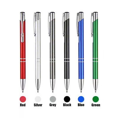 Luxury Full Metal Ballpoint Pen 1mm Black Ink Gel Pen Office Writing Stationery • $1.61