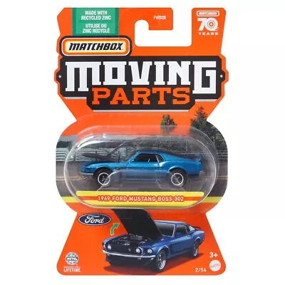 Matchbox Moving Parts 1969 Ford Mustang Boss 302 Diecast Car Model Toy 1/64 • $9.99