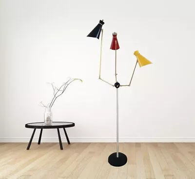 3 Color Floor Lamp With Movable Arms Mid-Century Arteluce Eames Atomic New • $528.69