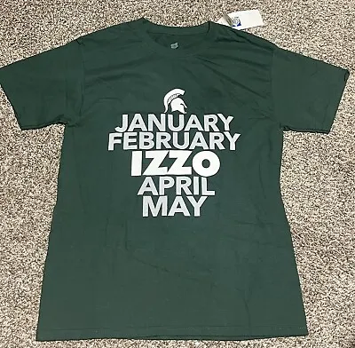 NWT Michigan State Spartans Mens Shirt Large Green Football Hanes KA Izzo March • $14.99