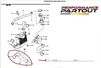 Turbo To Intercooler Hose 1990 1G DSM • $33