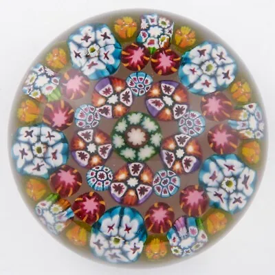 A Paul Ysart Concentric Complex Millefiori Magnum Paperweight C1950 • £600