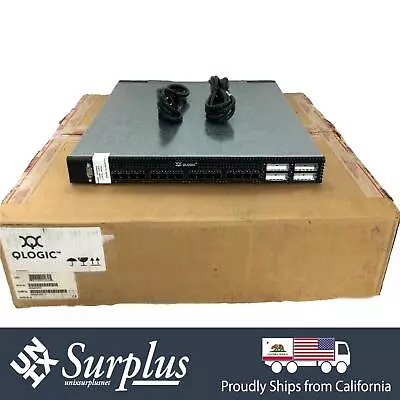 Open Box QLogic SB5202-20A 16 Port 4Gb SFP+ FC Switch 2x PSU | 4x 10Gb XPAK • $891