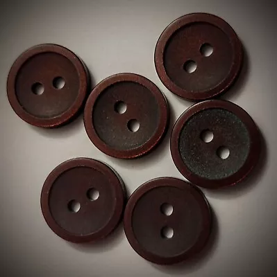 5/8  2-Hole Dark Brown Craft/Clothing Buttons • $2.80