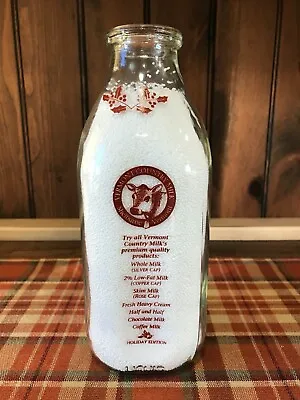 Vermont Country Egg Nog Milk Bottle Holiday Edition From VT • $8