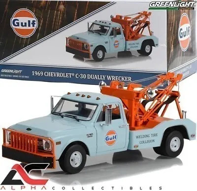 Greenlight 13624 1:18 1969 Chevrolet C-30 Wrecker/tow Truck (gulf Oil) • $89.95