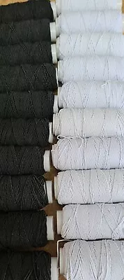 Shirring Elastic Thread 0.6mm Black Or White 20 Metre Spools Various Options • £19.62