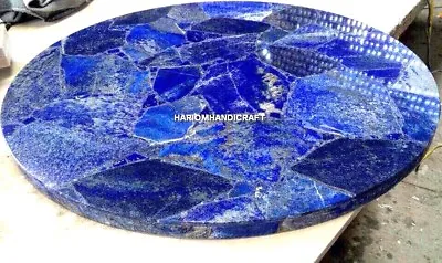 £281.96 • Buy Lapis Lazuli Inlay Stone Marble Coffee Table Top Art Handicraft Home Decor H4752