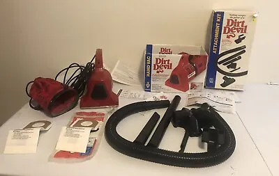 $47.85 • Buy Royal Dirt Devil HAND VAC Handheld Red Vacuum 103 + 2 New Bags + 193 Kit TESTED