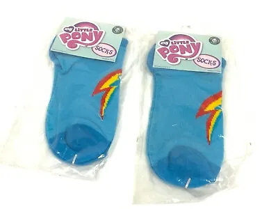 2 Pair Of My Little Pony Rainbow Dash Cutie Women's Ankle Socks Size 9 10 11 New • $9.99