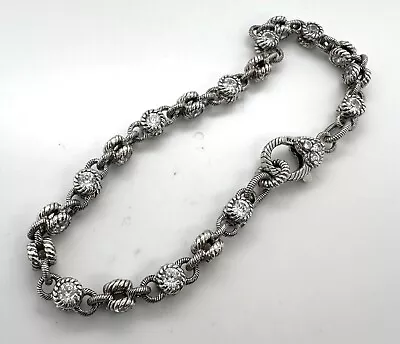 Judith Ripka Sterling Silver 925 Diamonique Braided Bezel Set Bracelet 8” Length • $159