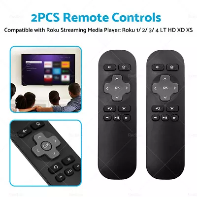 Suitable For ROKU 1 2 3 4 Telstra TV 1 TV 2 2PCS Remote Control Replacement • $21.15
