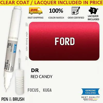 $14.99 • Buy DR Touch Up Paint For Ford Red FOCUS KUGA RED CANDY Pen Stick Scratch Chip Fix B
