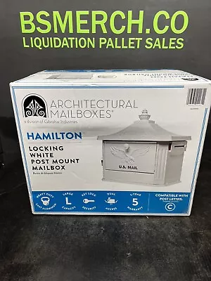 Hamilton Premium White Large Locking Aluminum Post Mount Mailbox • $75