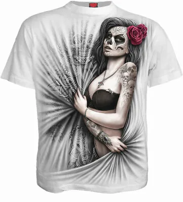 SPIRAL DIRECT DEAD LOVE WHITE T-ShirtTattoo/Mexican/Sugar Skull/Top/NEW • $22.72