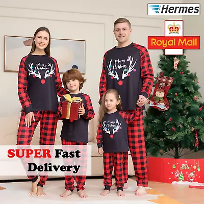 Family Matching Adult Kids Christmas Pyjamas Xmas Nightwear Pajamas Pjs Set UK • £10.99