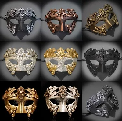 Roman Masquerade Mask Men's Masquerade Mask Greek Mardi Gras Venetian Mask • $24.95